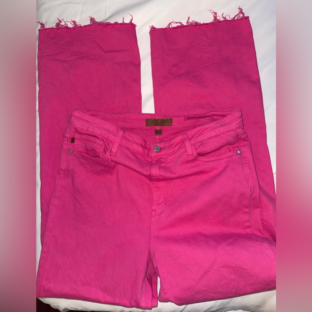 Judy Blue Women's Hot Pink Flare Jeans